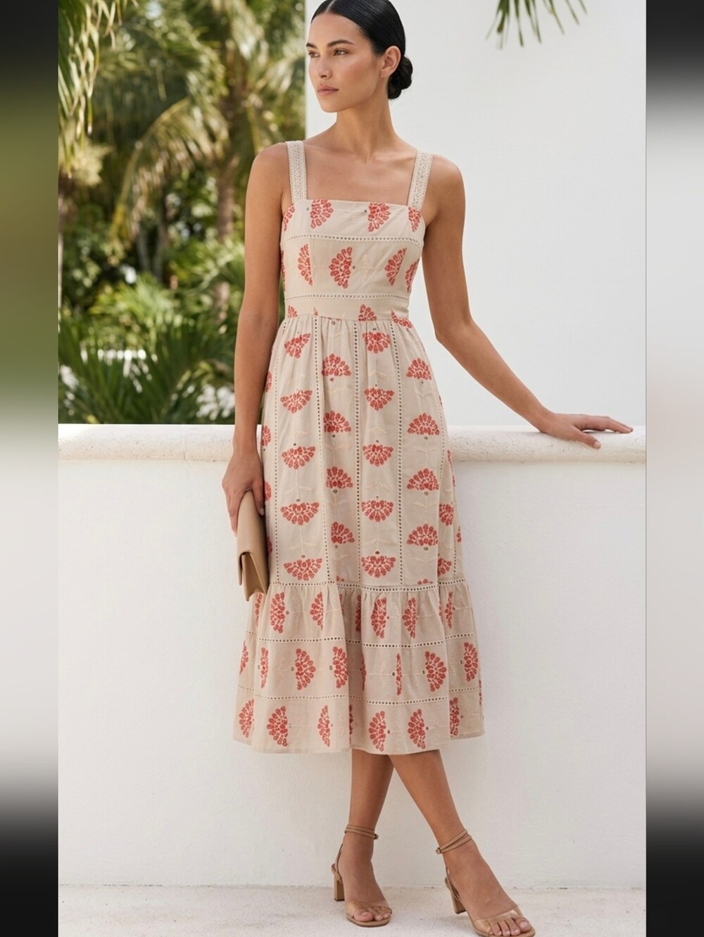 Adelyn Rae Merinda Eyelet Embroidered Dress